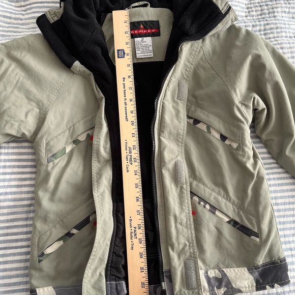 KEMPER army green camo coat boys jacket size 12 - Picture 7 of 10